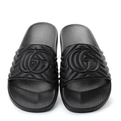 women's gucci black slides|gucci slides women fit.